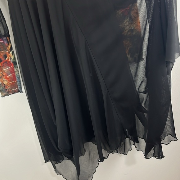 Joseph Ribkoff Black Goth-Style Sheer Dress - Picture 3 of 12